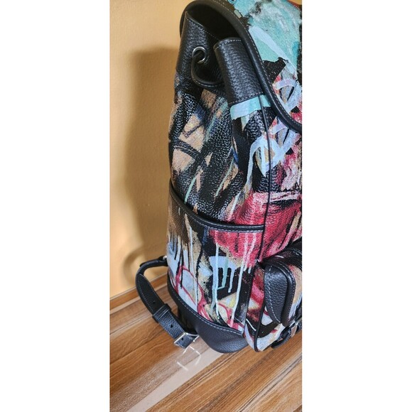 COACH MINT + SERF CARRIAGE BACKPACK Black Multicolor Graffiti Unisex CD676 NWT main image 11